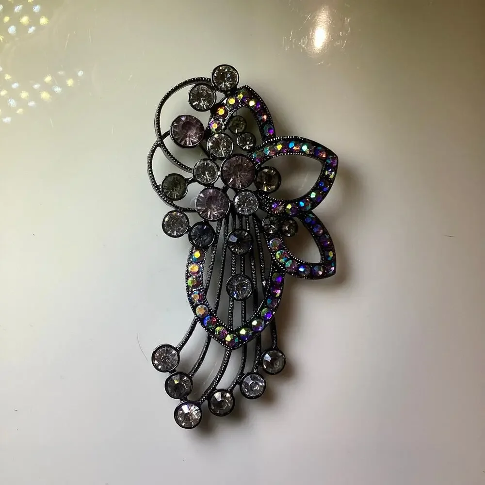 Large Rhinestone Brooch - Picture 2 of 5